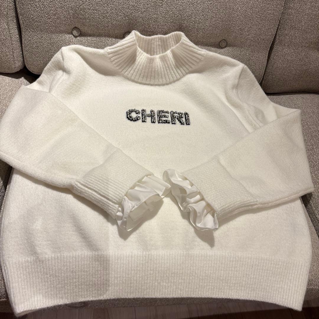 アプワイザーリッシェ レイヤードビジューロゴニット M 白 - メルカリ