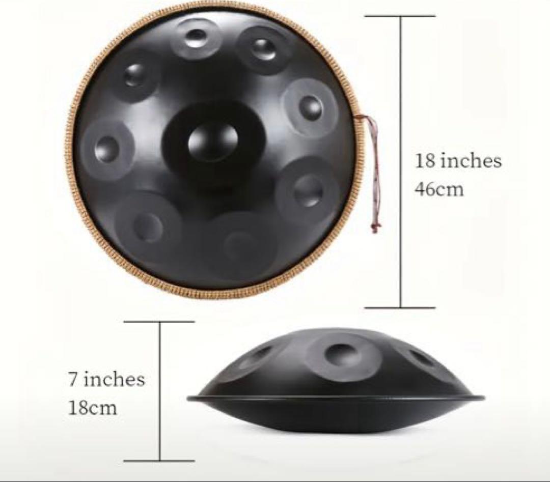 440Hz ハンドパン 45.72cm Gマイナー　コンパクトサイズ