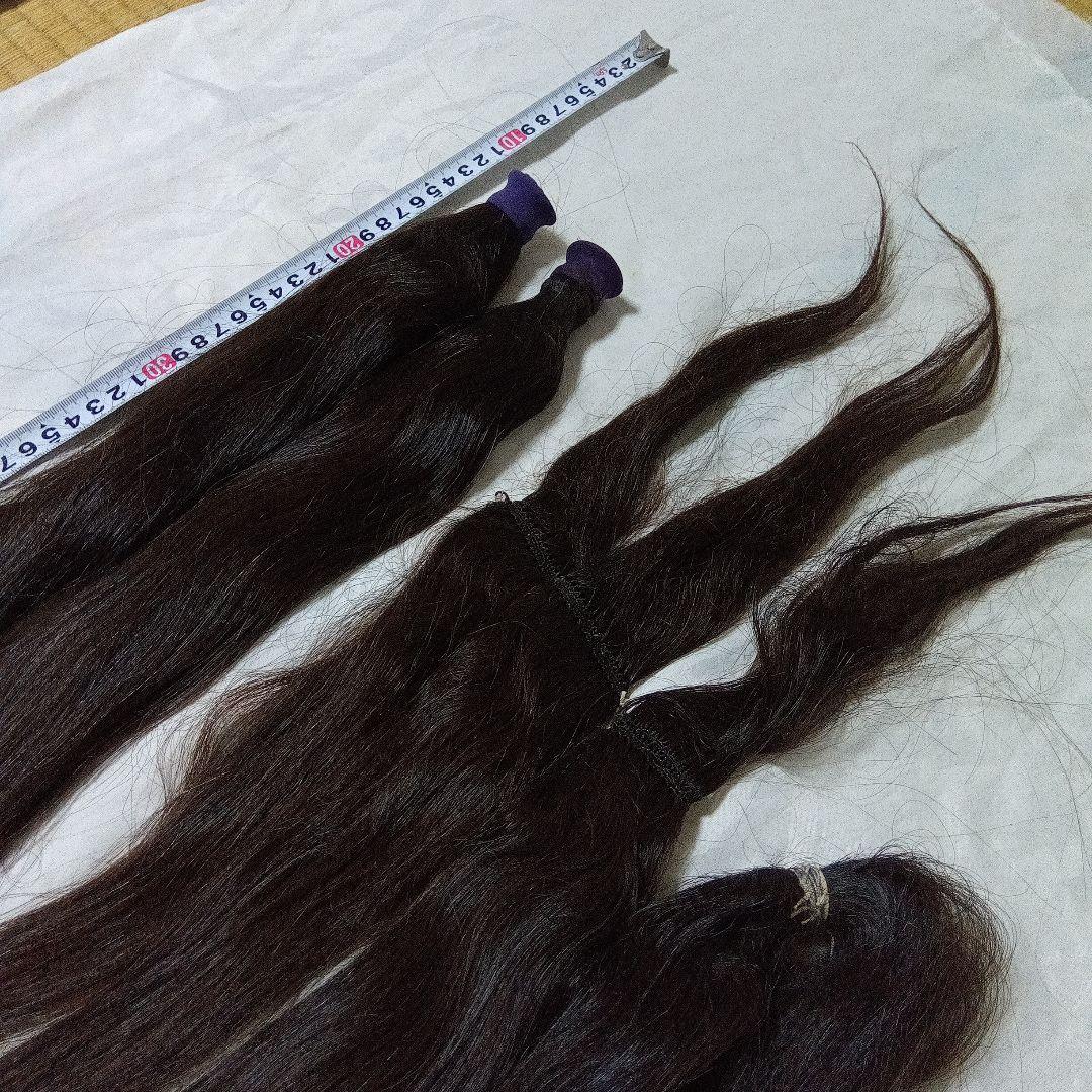 連休限定出品　日本髪　人毛　かもじ　一式　島田　桃割れ　銀杏返し