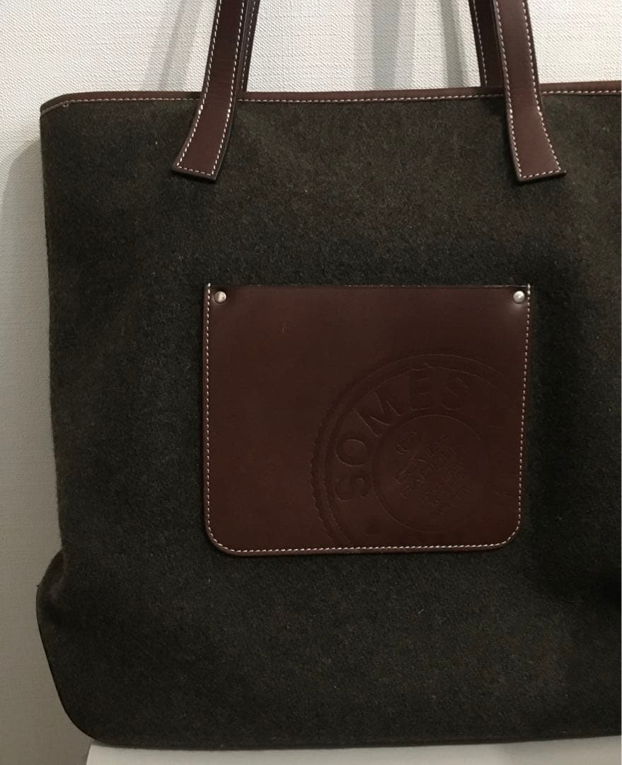 ソメスサドル　メンズ　ウールレザー　トートバッグ