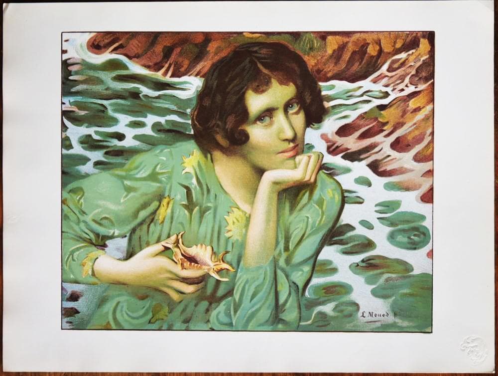 1897年 真作リトグラフ｜L.H.モノー「源泉の声」レスタンプ・モデルヌ収録