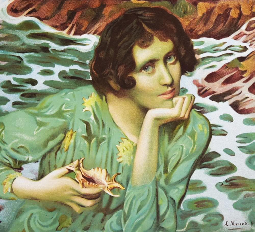 1897年 真作リトグラフ｜L.H.モノー「源泉の声」レスタンプ・モデルヌ収録