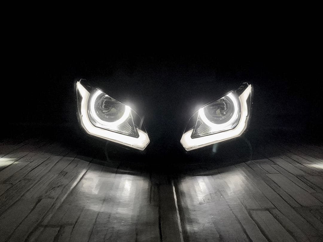 NINJA250 EX250L ZX-6RカスタムLEDヘッドライト ニンジャ - メルカリ