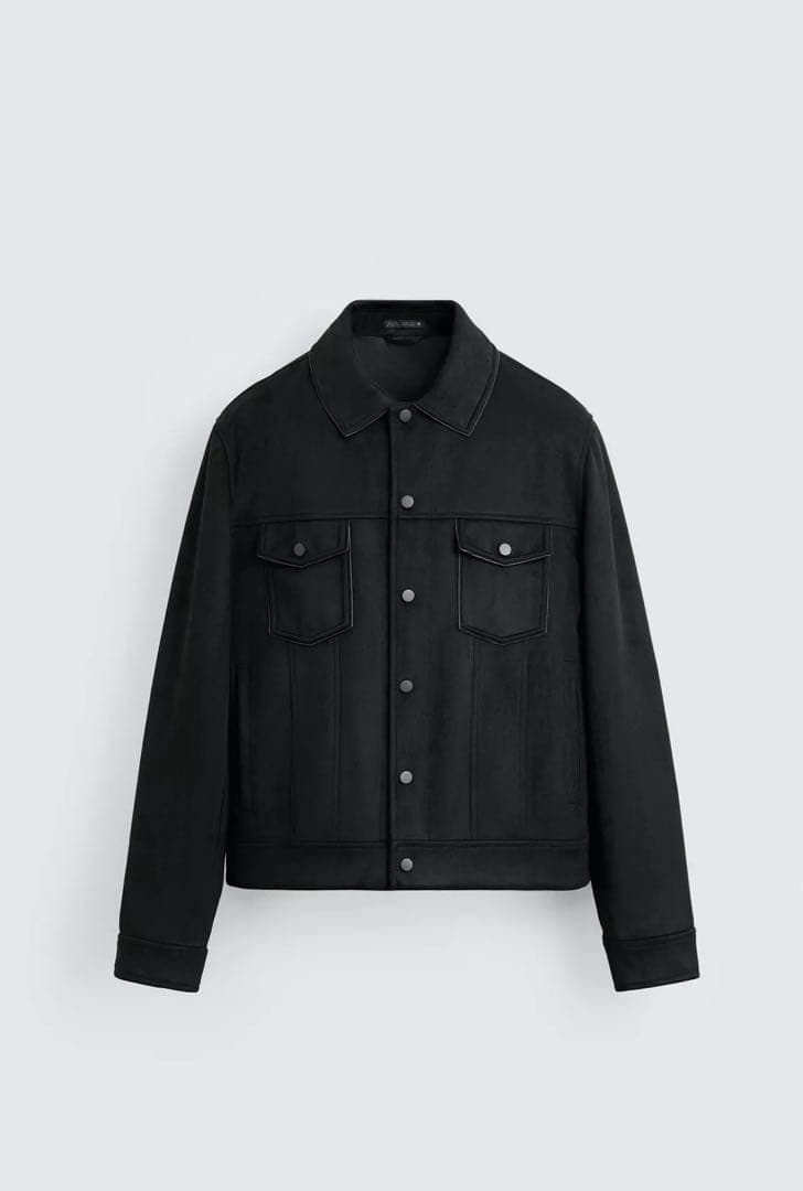 ZARAジャケット ZARA］テクスチャードポケットシャツジャケット (ZARA/テーラード