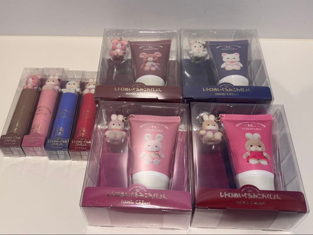 8個セット　吉徳 フロッキーマスコット付きハンドクリーム・リップクリーム 試してみた】吉徳フロッキーマスコット付きハンドクリーム SHOBIDOの