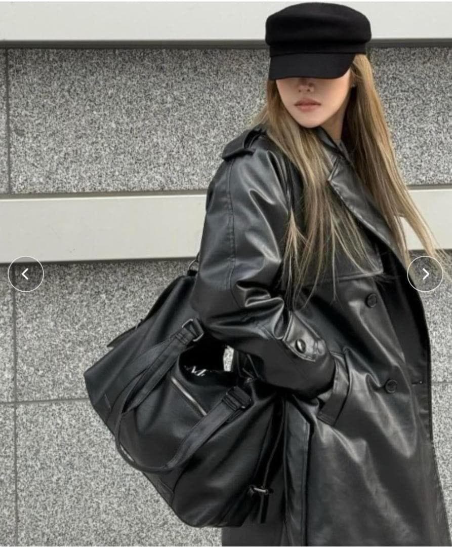 韓国 MUCENT ムセント プライムリンクルレザートートバッグ - メルカリ