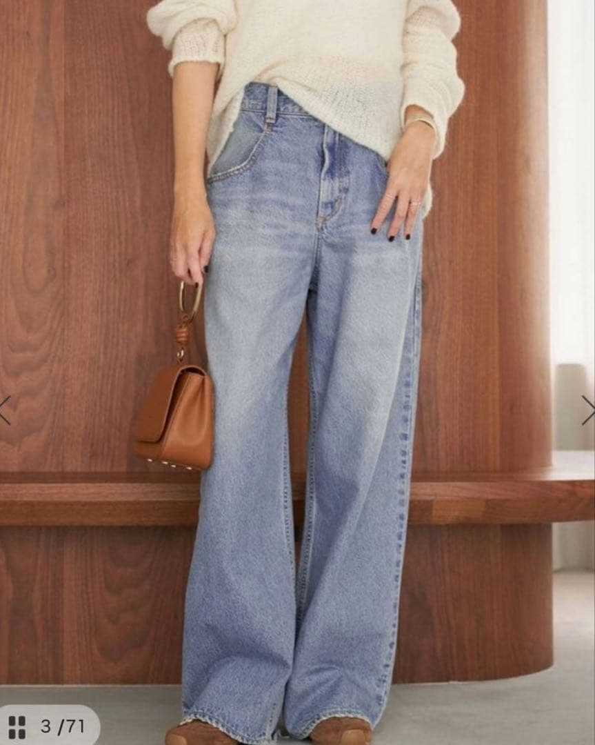 Plage RIAM WIDE DENIM 【38】 ブルーA