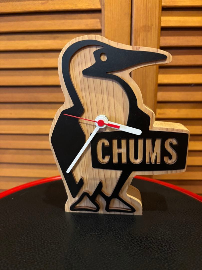 チャムスキャンプ　木製ブービー時計