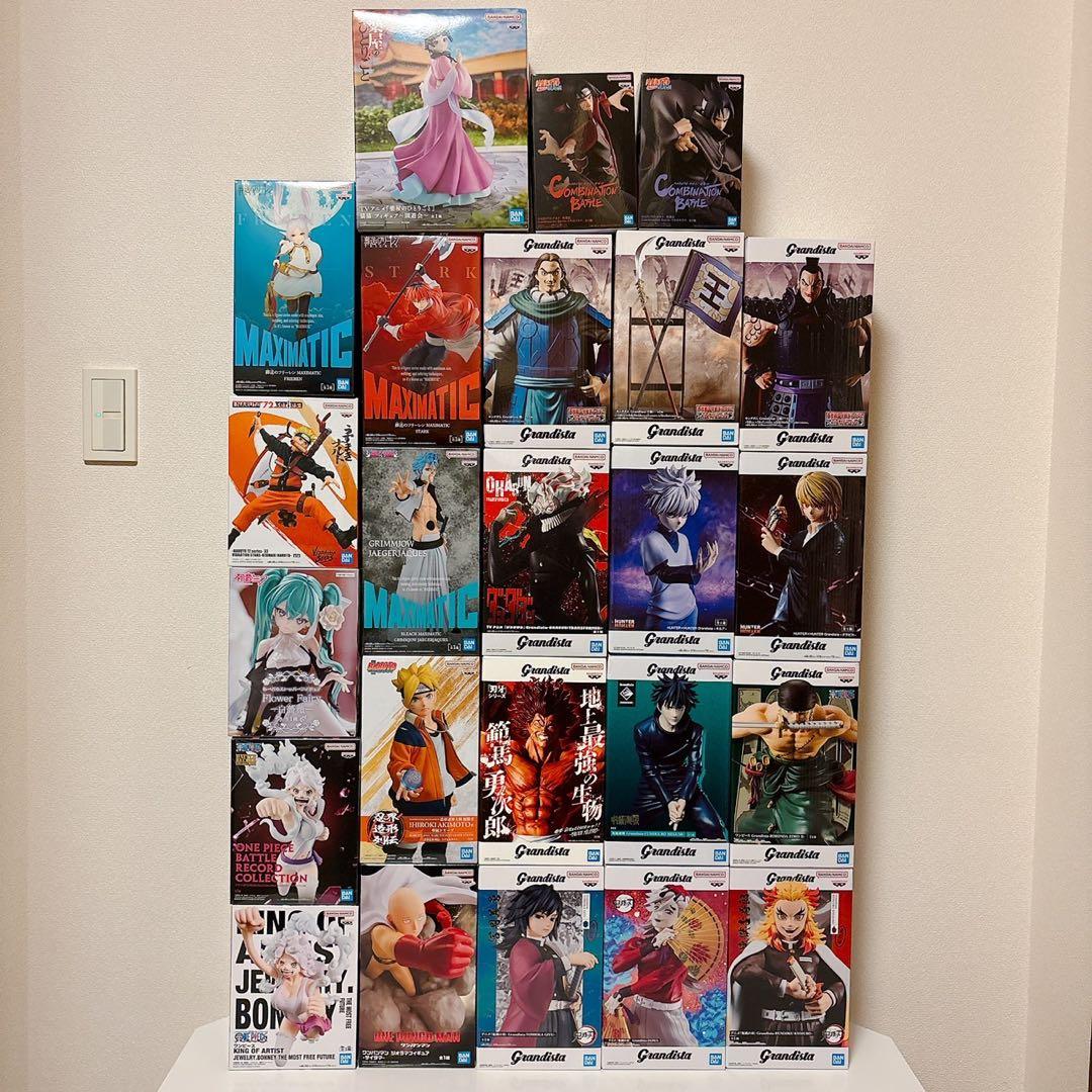 新品未開封 フィギュア24種 キングダム・ナルト・刃牙・初音ミク・呪術廻戦 ほか