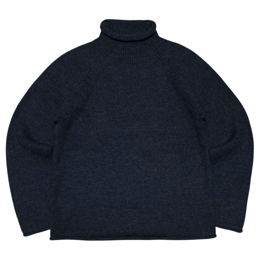 J.CREW ロールネックニット チャコールグレー 杢 ラグランスリーブ 00s