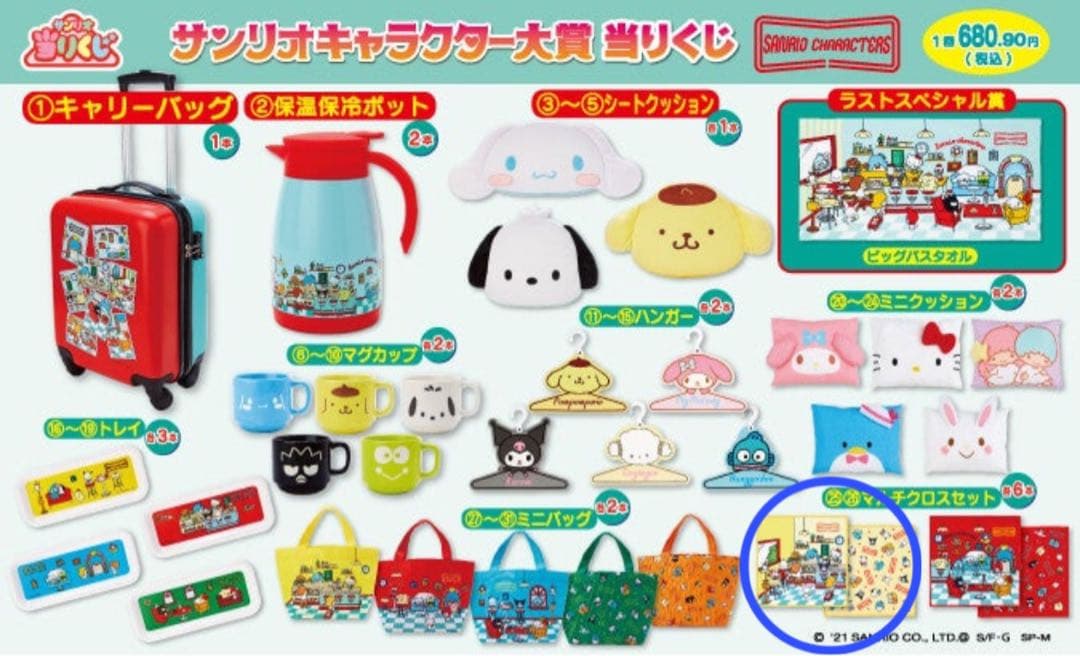 サンリオキャラクター大賞 当たりくじ マルチクロスセット - メルカリ