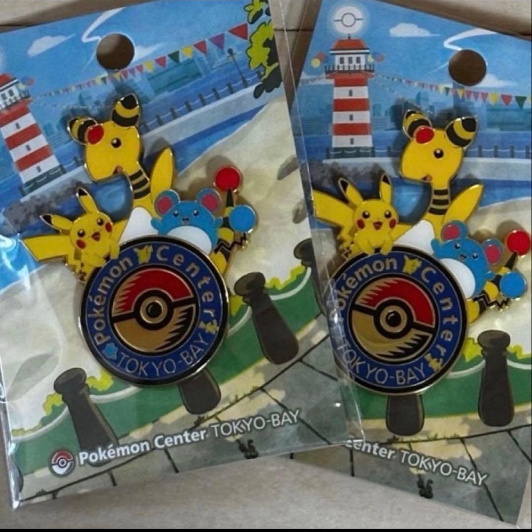 ポケモンセンタートーキョーベイ TOKYO-BAY ピンバッジ ロゴピンズ 2個