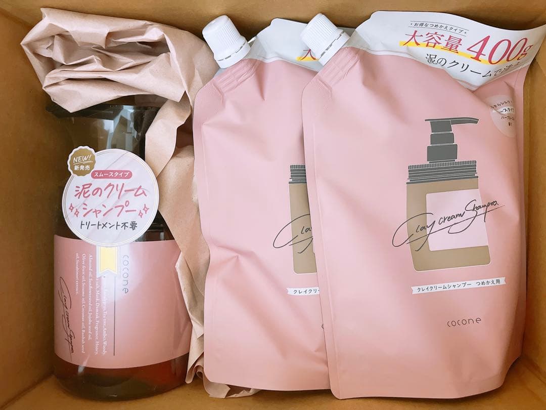 ココネクレイクリームシャンプー ローズ 本体+詰め替え 2個セット