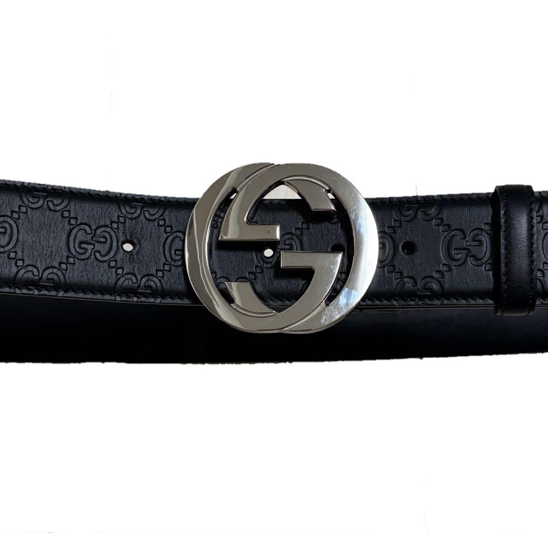 インターロッキングG バックル付き ワイドベルト
