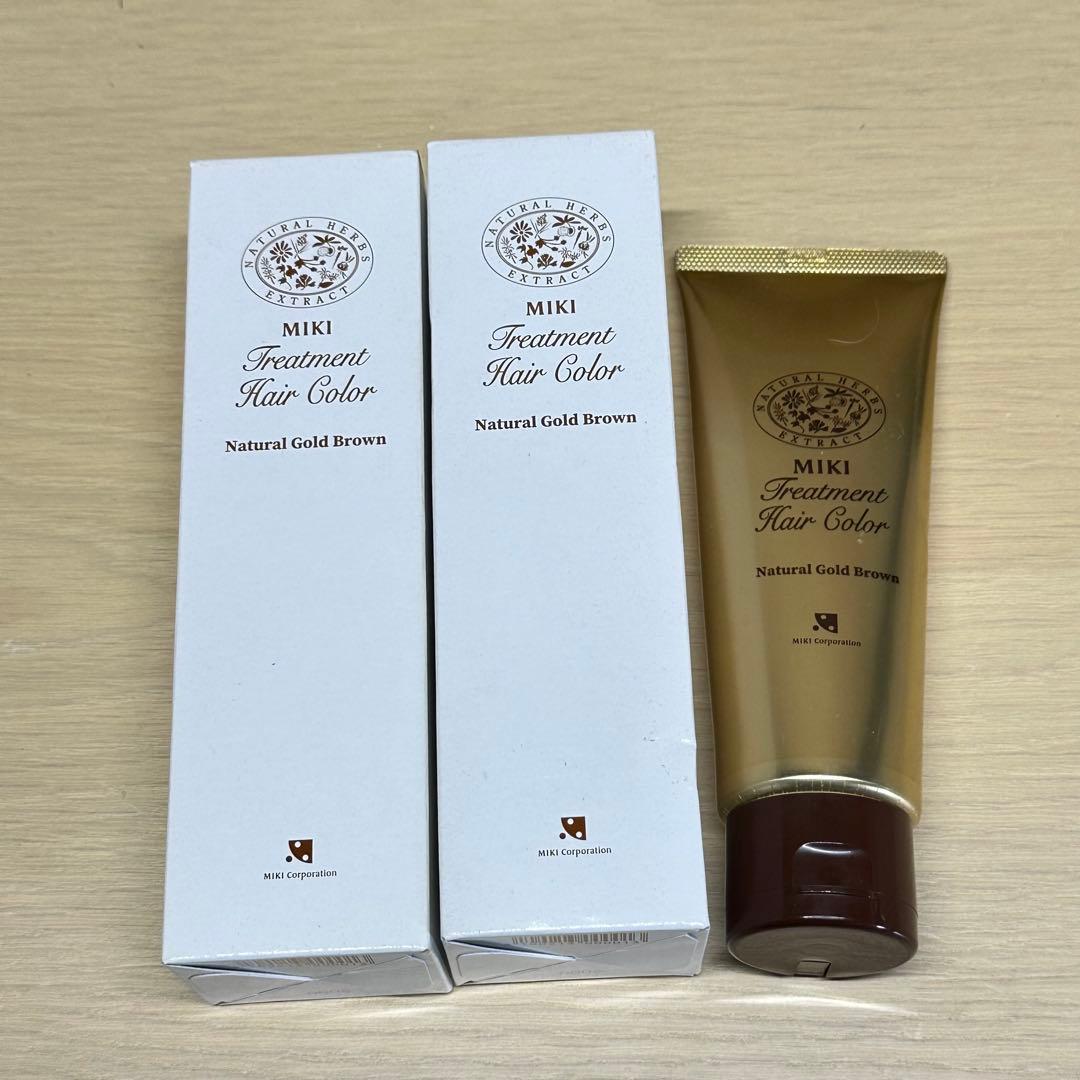 ミキ トリートメント ヘアカラー ナチュラルゴールドブラウン 160g 6本