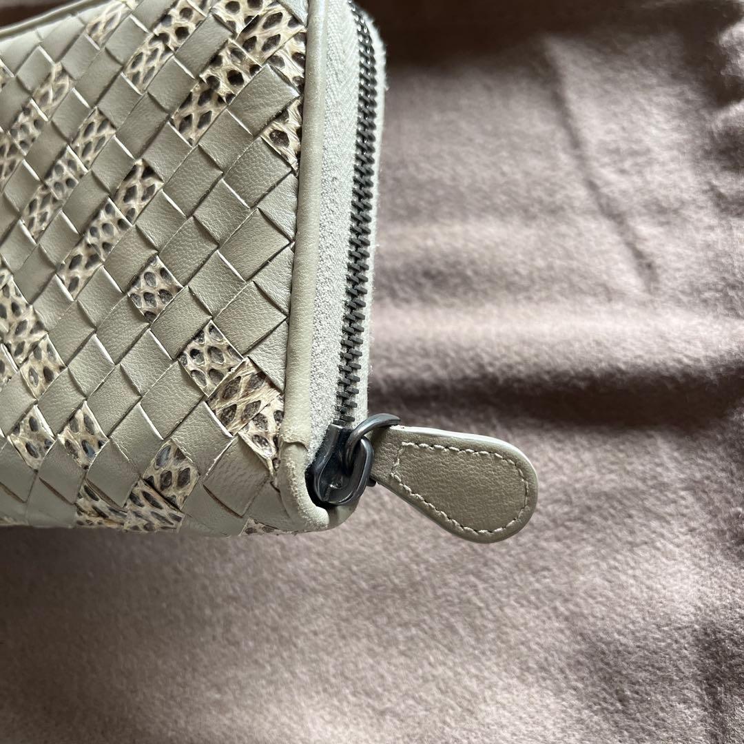 Bottega Veneta パイソン編み込みレザー長財布 - メルカリ