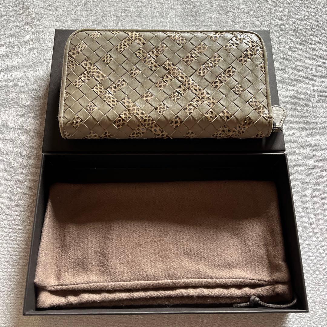Bottega Veneta パイソン編み込みレザー長財布 - メルカリ