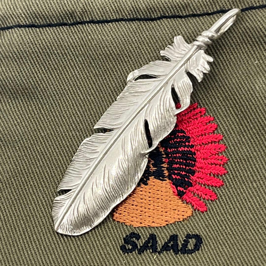 美品　サード　シルバー925 フェザー特大　68mm