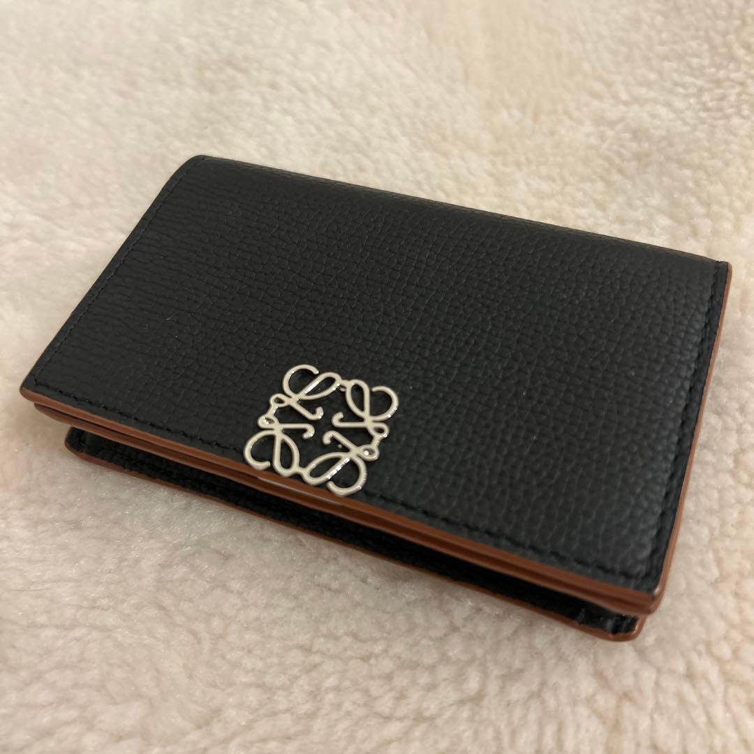 LOEWE 黒 レザー 名刺入れ LOEWE（ロエベ） カードケース BUSINESS CARDHHOLDER C660M97X05