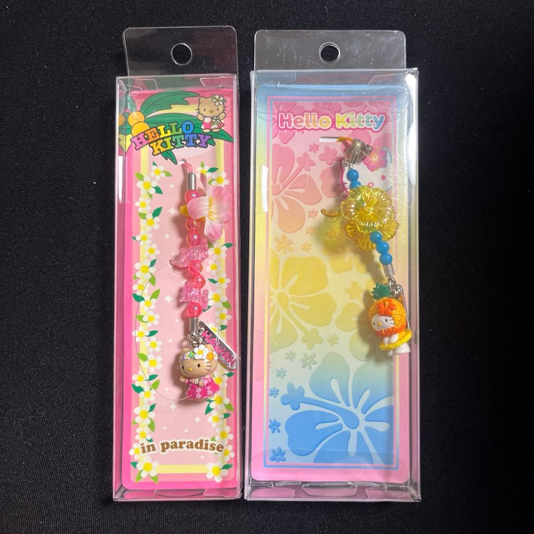 レア♡日焼けキティちゃん　ハワイストラップセット