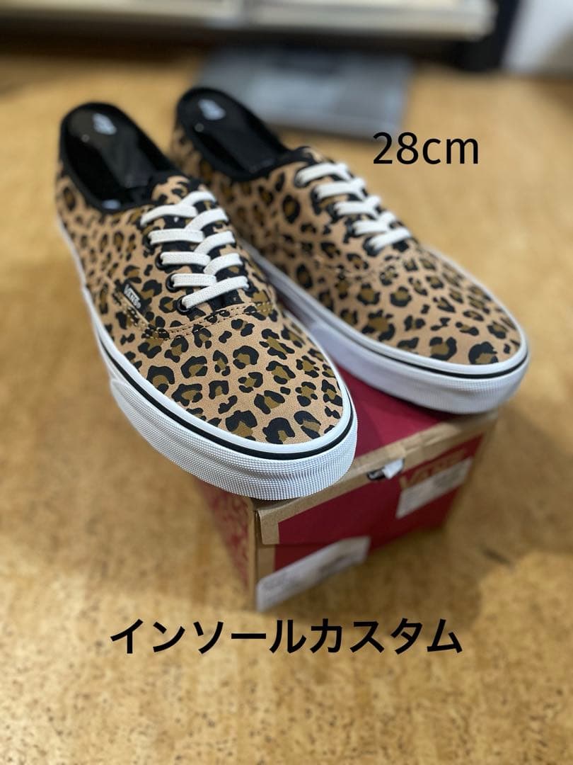 vans オーセンティック レオパード インソールカスタム