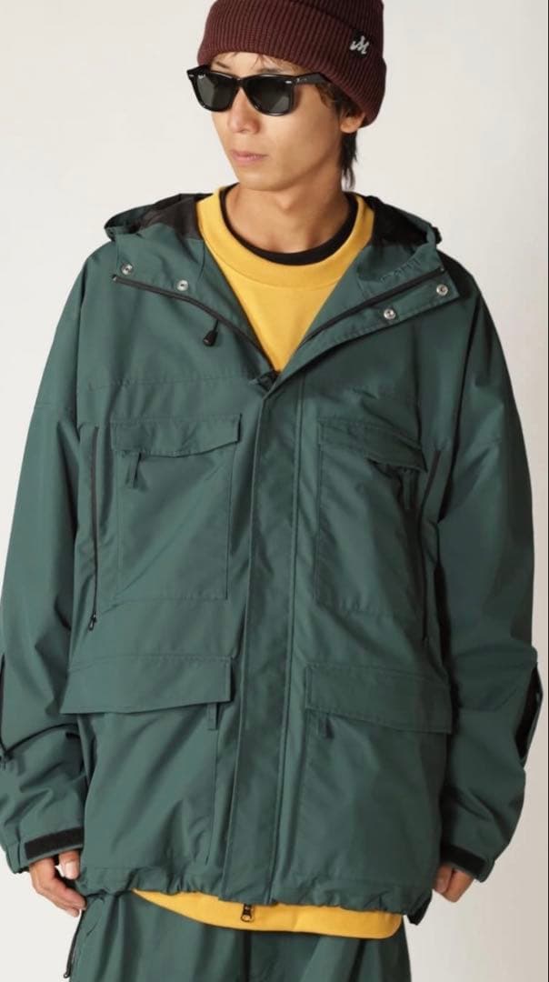 Mahf フード付きジャケット ダークグリーン上下セット