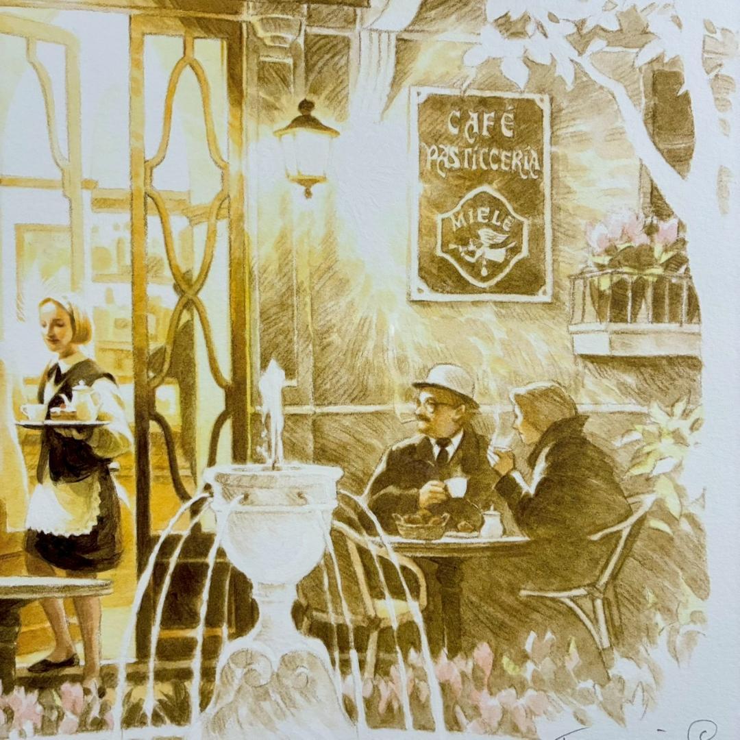 美品 笹倉鉄平「はちみつ色の微笑み」シルク+ジクレー 直筆サイン入