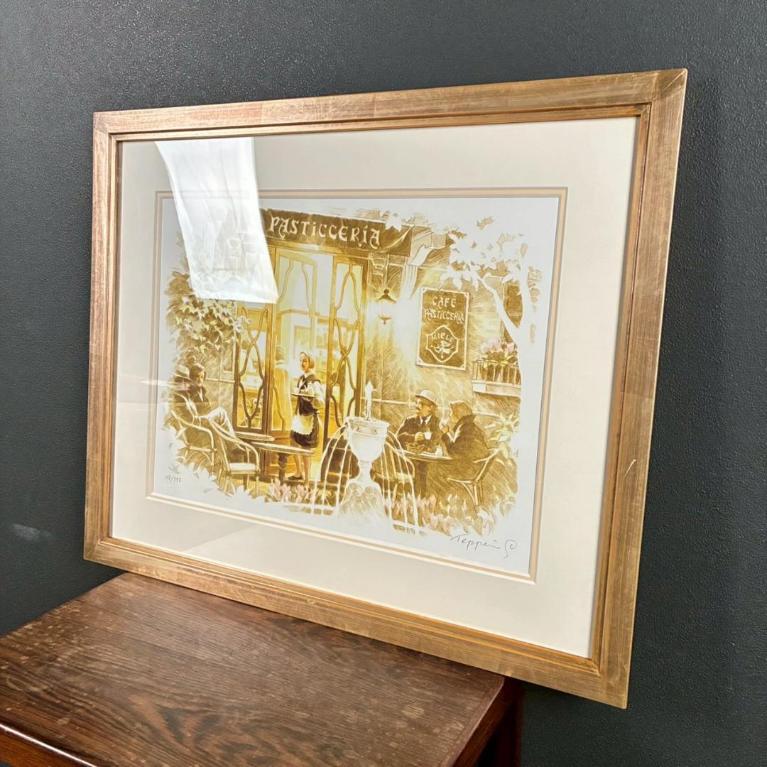 美品 笹倉鉄平「はちみつ色の微笑み」シルク+ジクレー 直筆サイン入