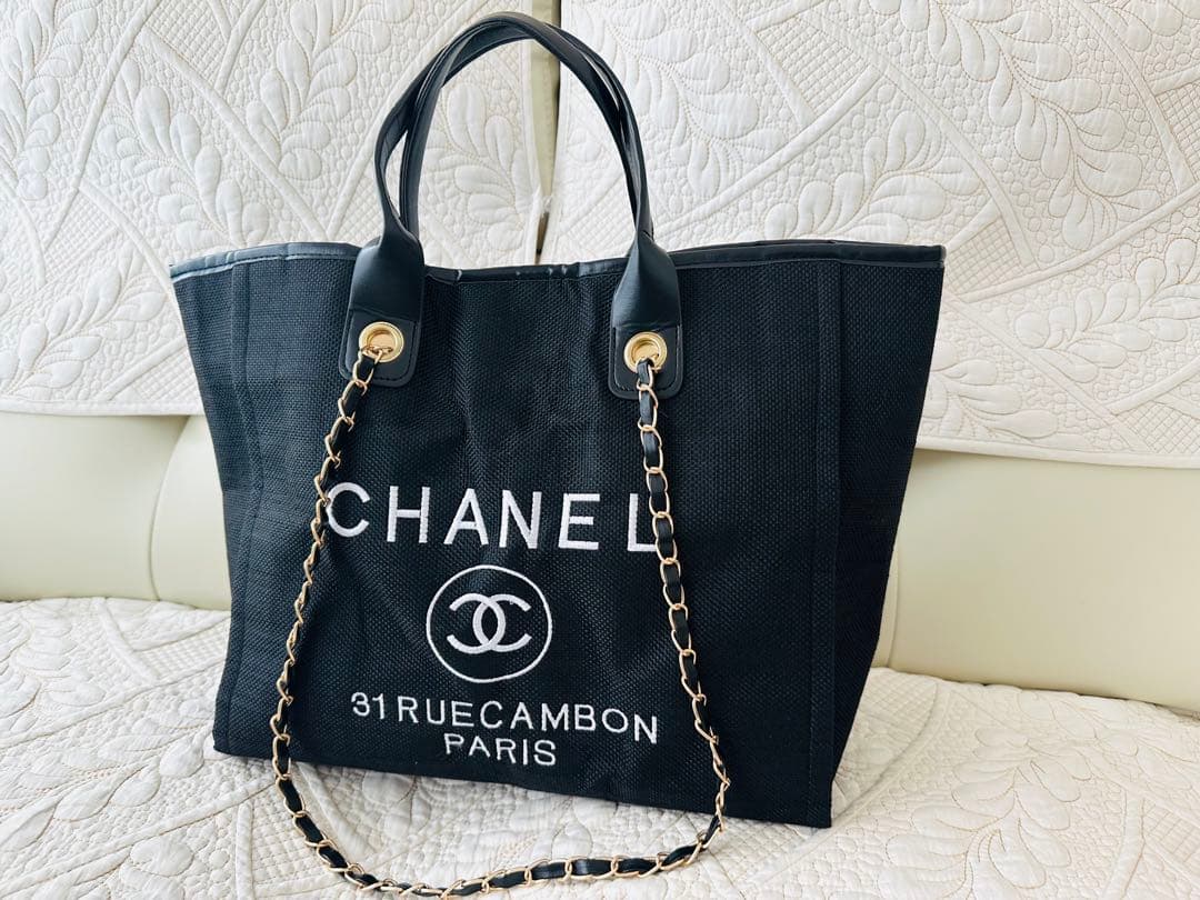 刺繍入り☆CHANEL☆ノベルティ肩掛けチェーンバッグトートバッグ未使用 楽天市場】シャネル CHANEL チェーントート バッグ 肩掛け ショルダー