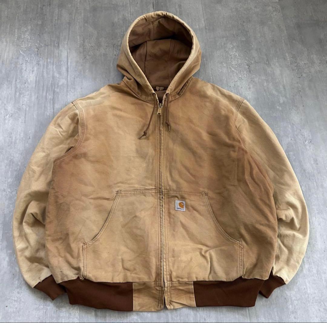 Carhartt フード付きアクティブジャケット XL ブラウン