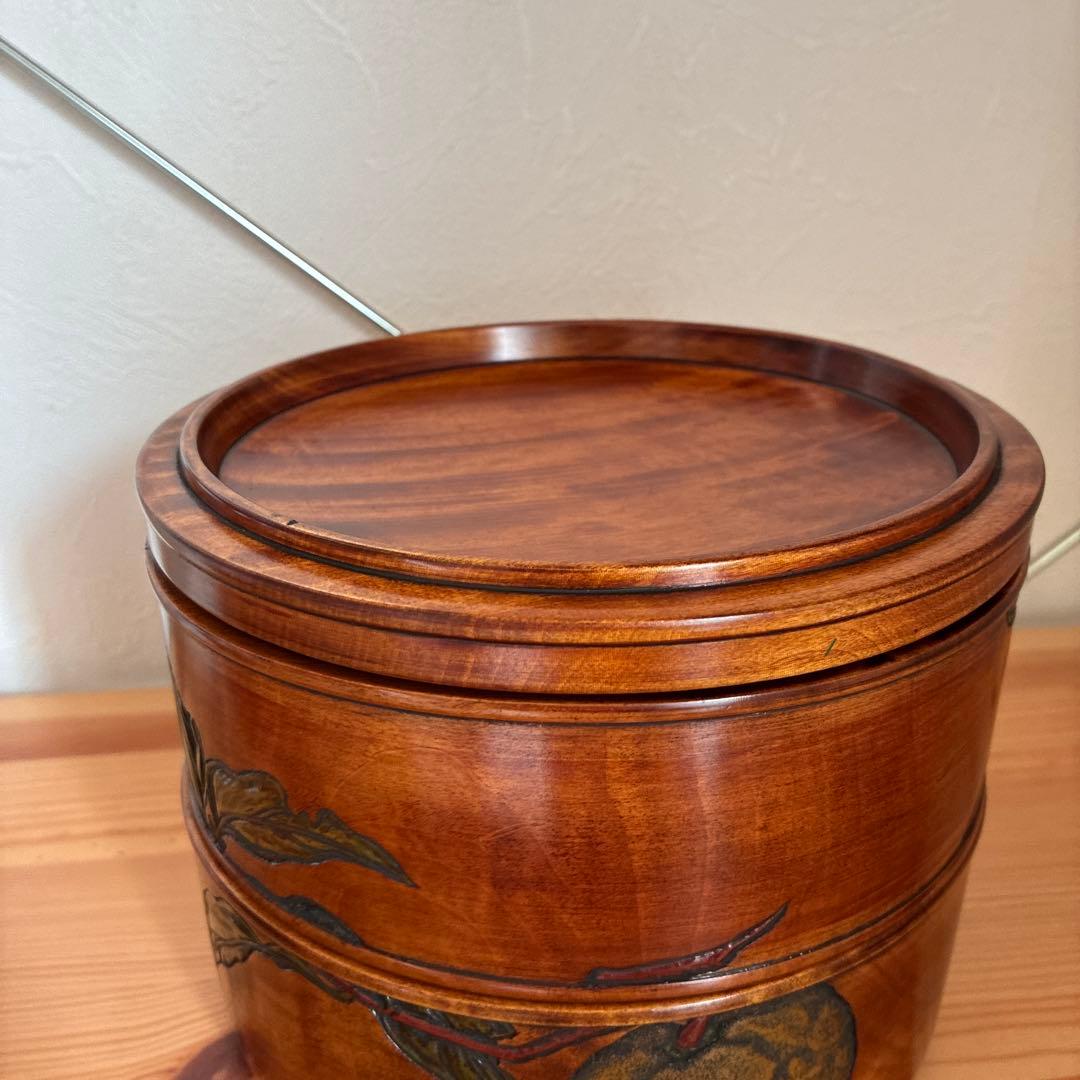 烏城彫 二段丸重 重箱 木の器 伝統工芸 - メルカリ