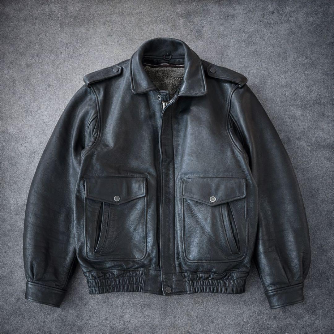 90s vintage leather jacket g1 a2 牛革