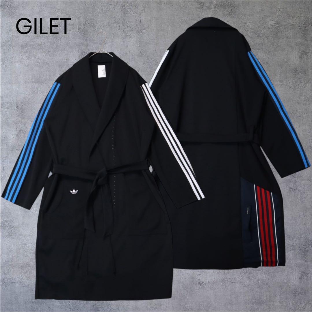 【美品一点物】GILET adidas ジャージガウン ブラック