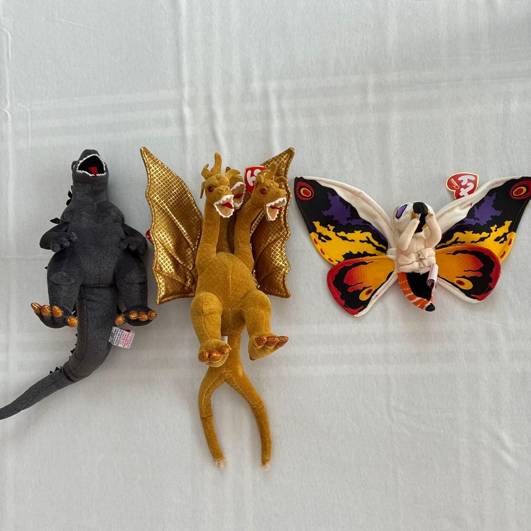 新品未使用T y classicゴジラ（白目）モスラキングギドラ3体セット