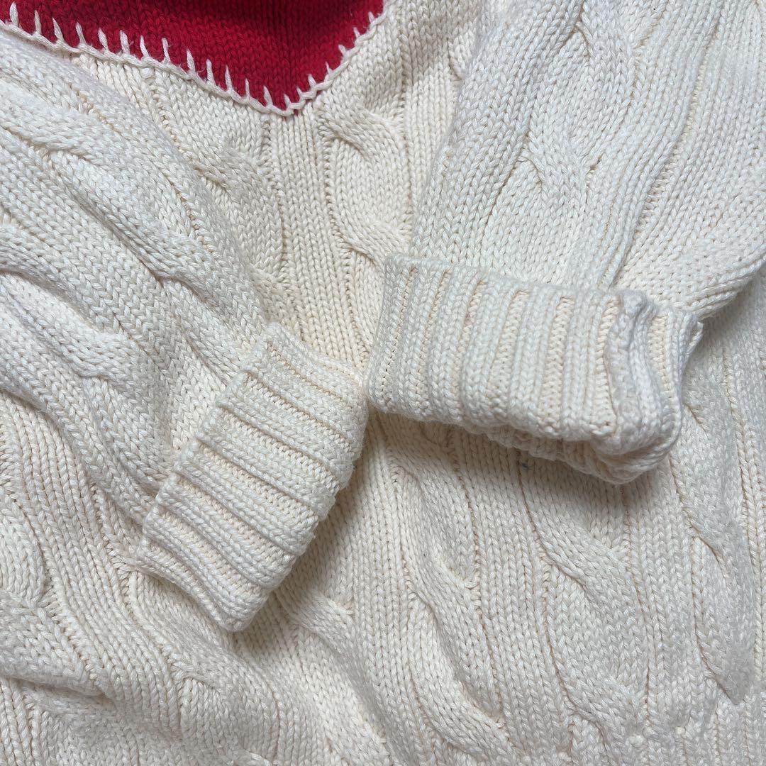 激かわ♡ラルフローレン ハートロゴ コットンニット アイボリー - メルカリ