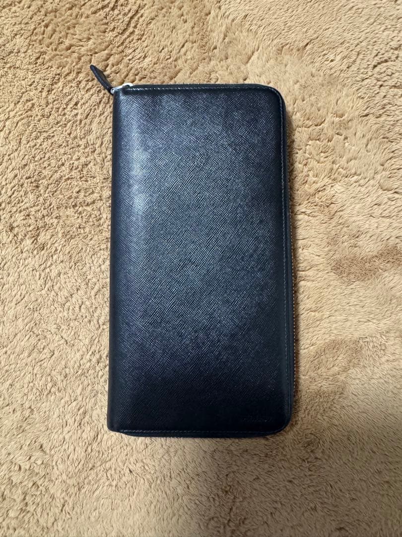 希少 極美品 PRADA サフィアーノレザー ジップアラウンド オーガナイザー