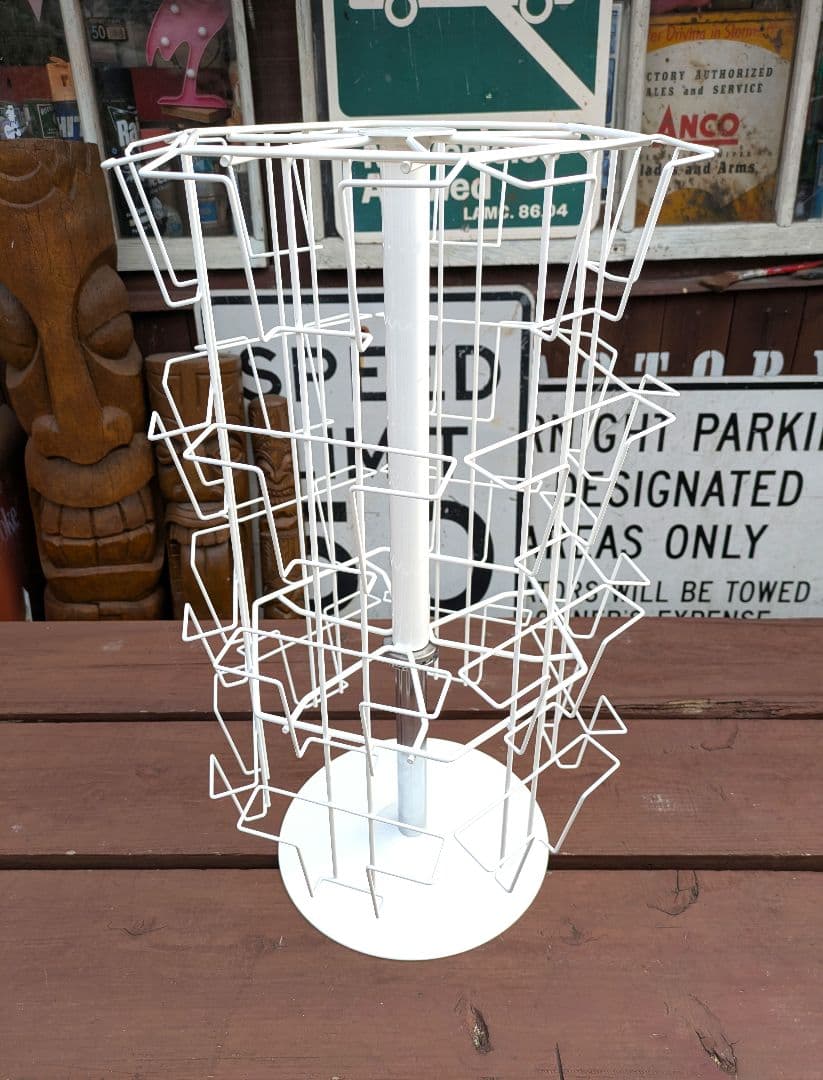 卓上ポストカード回転ラック　4段6面　店舗用什器