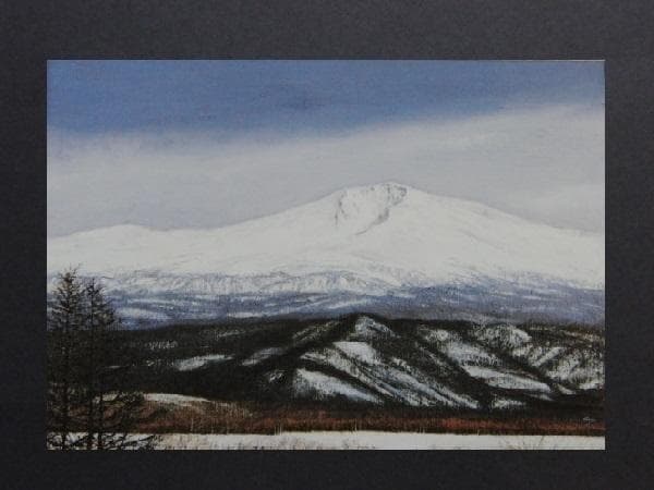 相原求一朗、【旭岳厳冬】、希少な額装用画集より、新品額装付、状態良好