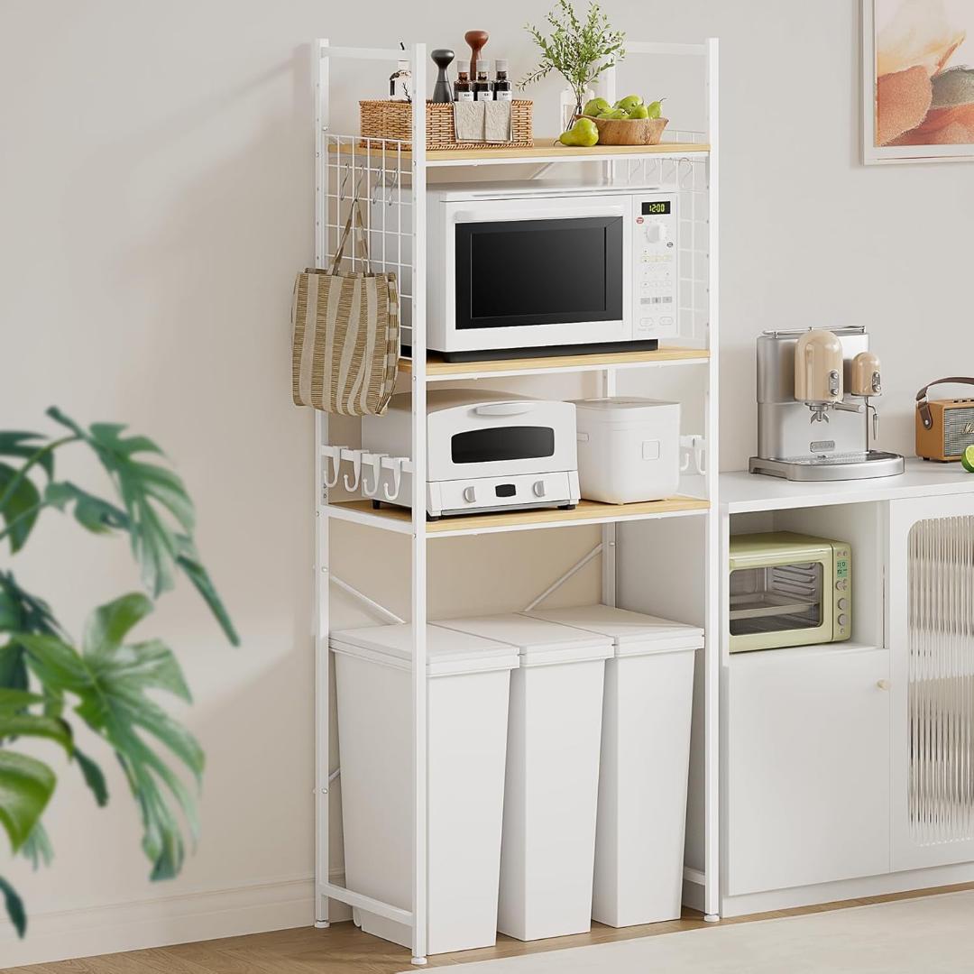 冷蔵庫ラック 3段 レンジラック ゴミ箱上ラック 幅60×奥行40×高さ180