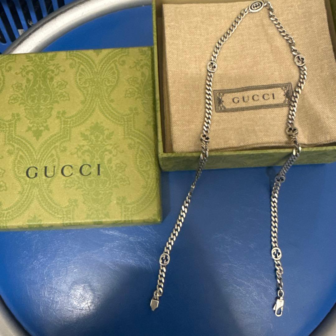 GUCCI ネックレス インターロッキングG ロゴチェーン シルバー GUCCI（グッチ） ネックレス レディース インターロッキングG チェーン