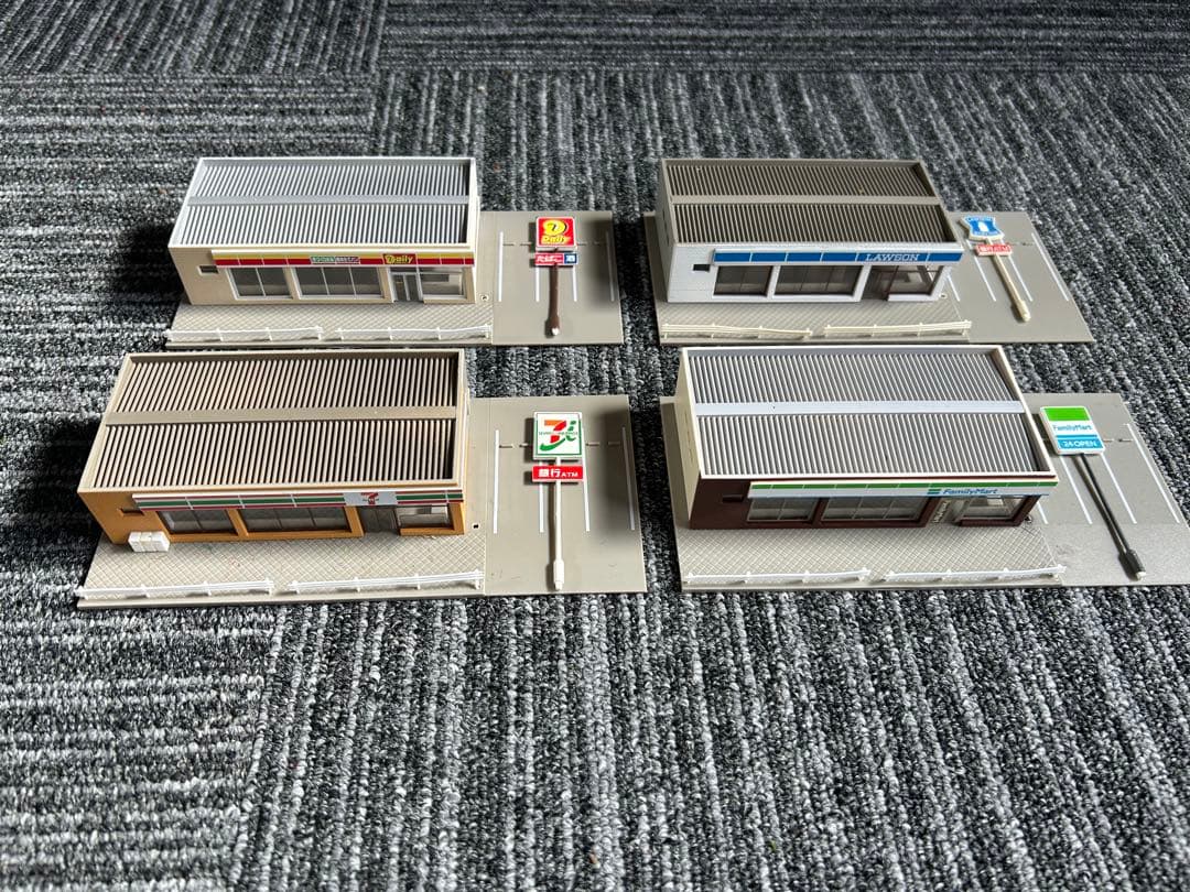 Nゲージ コンビニエンスストア模型 4つセット