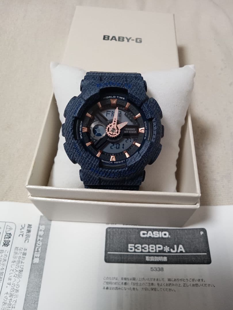 値下げ 新品 Baby-G デニムドカラー BA-110DE ダークブルー