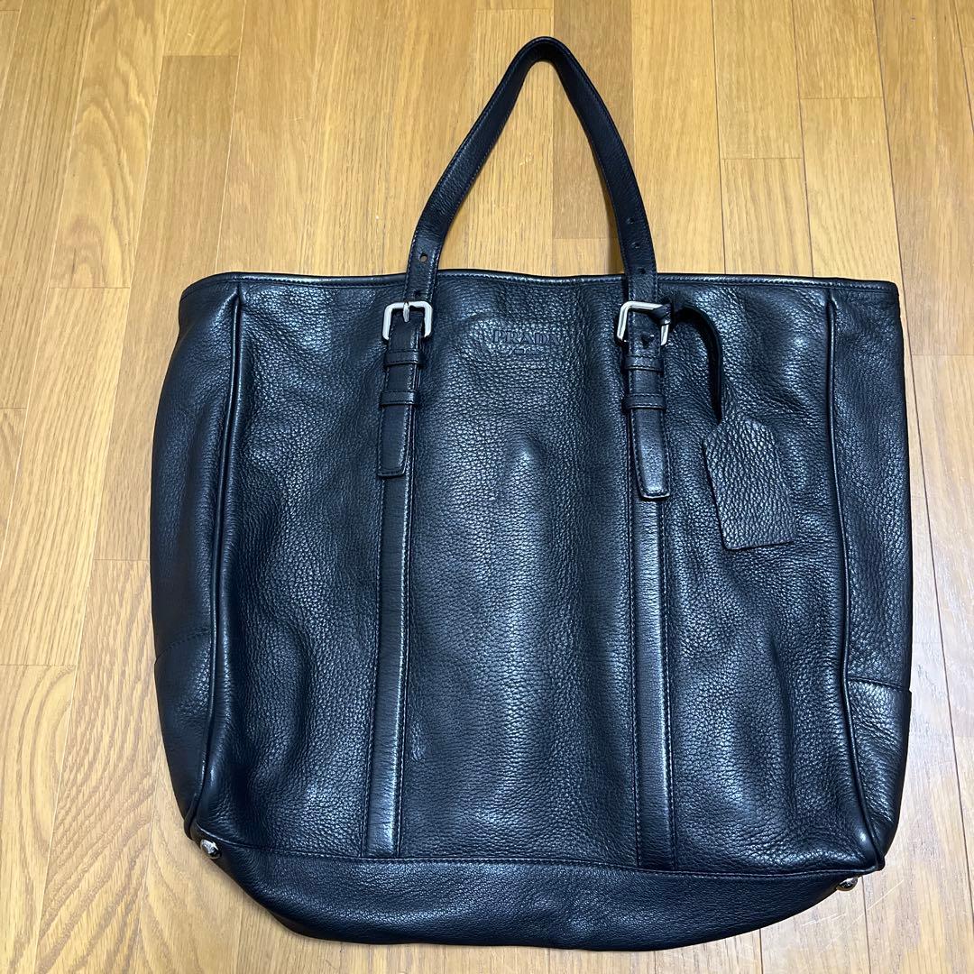 PRADA メンズ レザートートバッグ