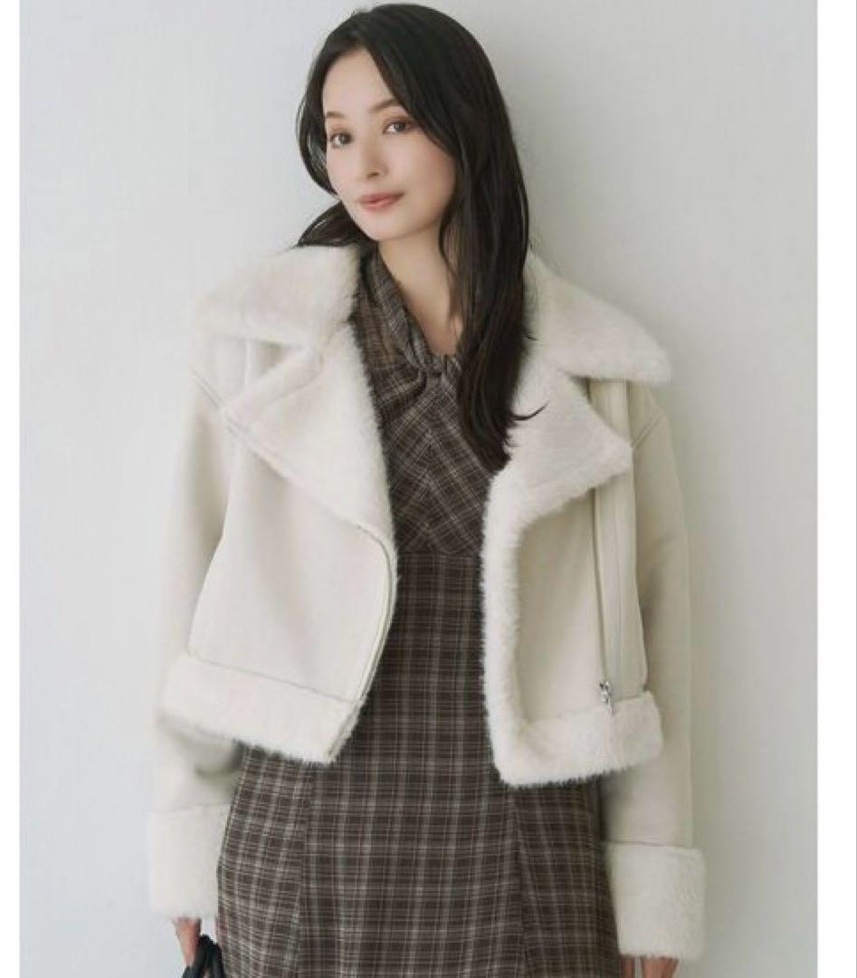 マーキュリーデュオ ムートンコート フェイクムートンボンバージャケット セール】フェイクムートンボンバージャケット（ムートンコート