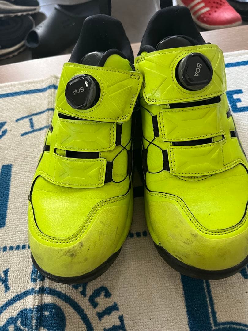 asics 蛍光イエロー 安全靴 BOA