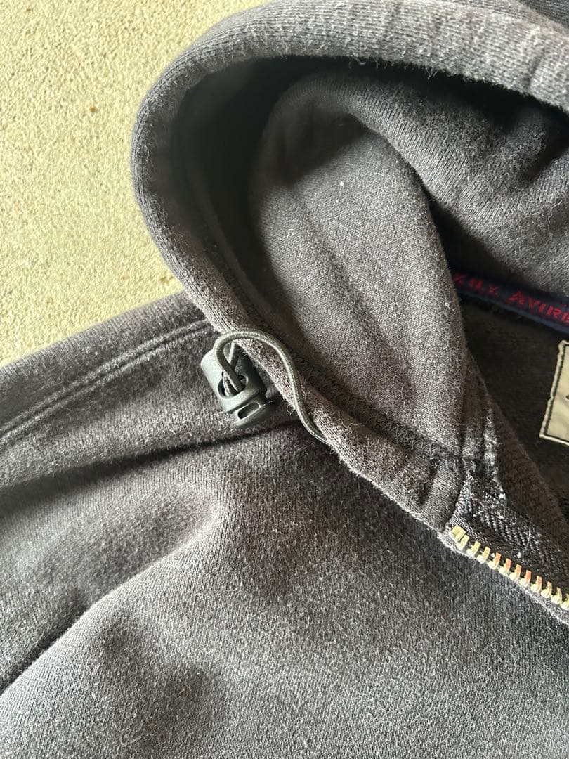 90's~ AVIREX ジップパーカー サーマル ブラック y2k 短丈 - メルカリ