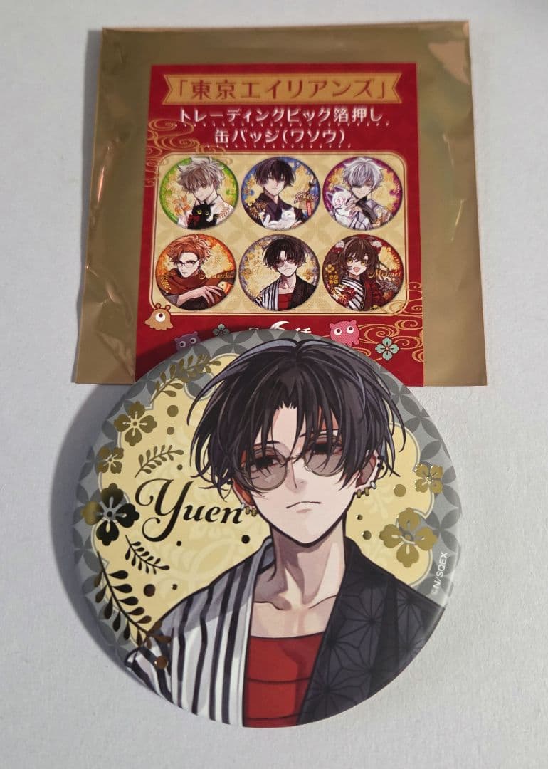 東京エイリアンズ トレーディングビッグ箔押し缶バッジ ワソウ 憂炎 1