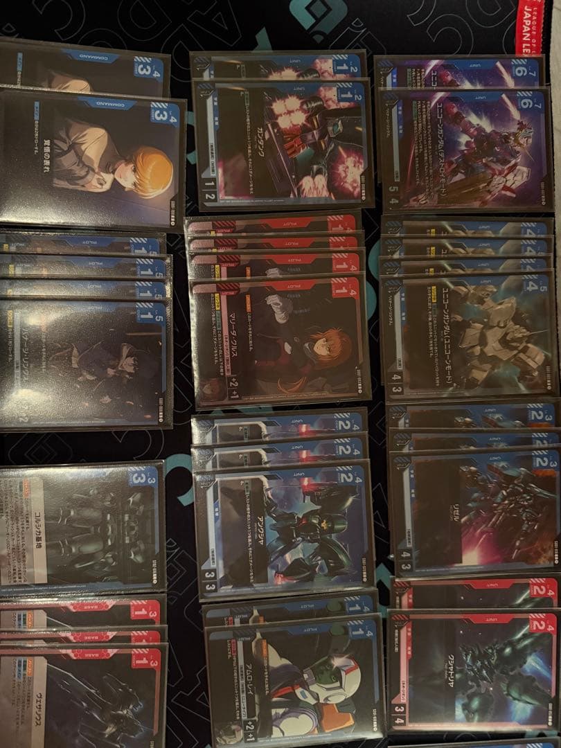 ガンダムカードゲーム 青赤ユニコーン 緑白ウィング デッキ 引退品まとめ売り