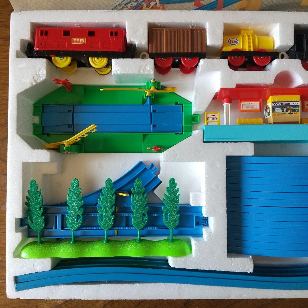 電気機関車EF15＋貨物車 立体交差セット(廃版プラレール) - メルカリ