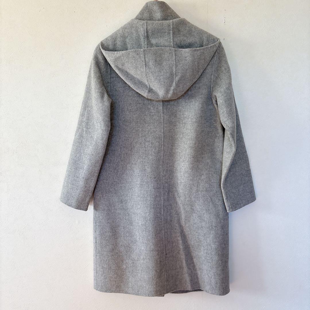 美品✨Theory カシミヤ混ダッフルコート ダブルフェイス グレー S